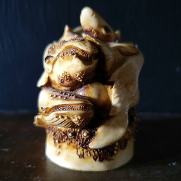 Vintage Whale, Shark, Dolphin Figurine Box, Nautical Decor, Beach House Decor - Picture 2 of 7